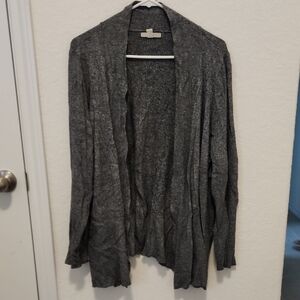 Dana Buchman Charcoal Open-Front Cardigan